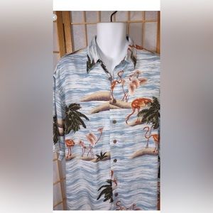 Roundtree & Yorke LT Tropical Flamingo Lightweight Shirt